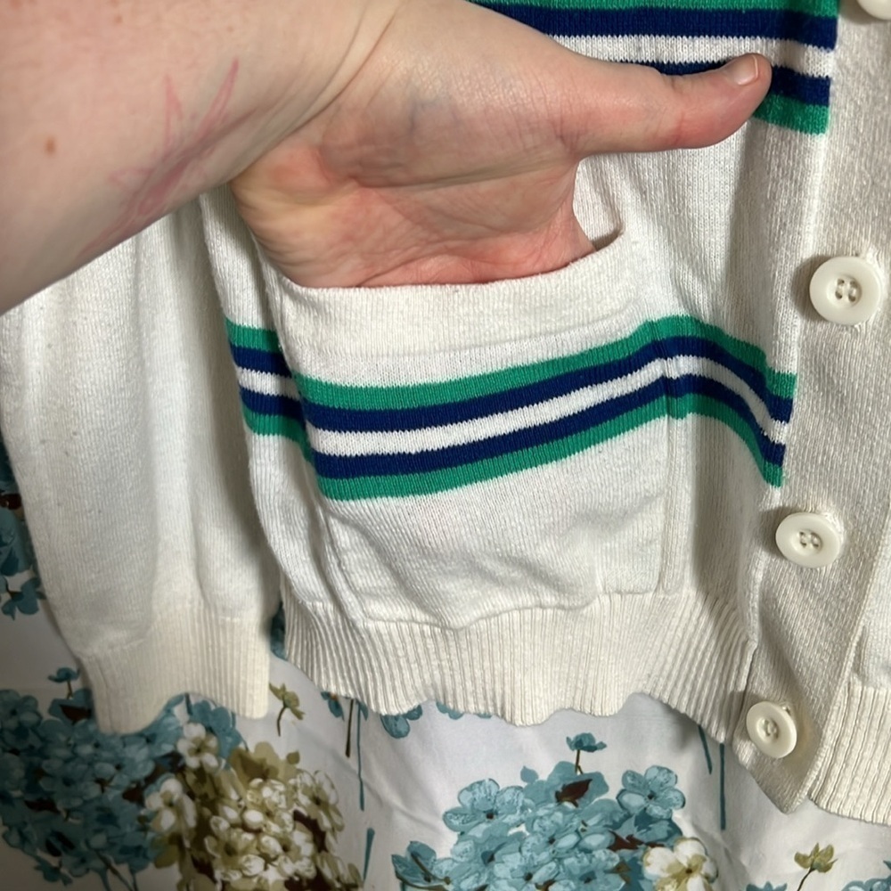 Forever 21 stripped white cardigan - Picture 5 of 11
